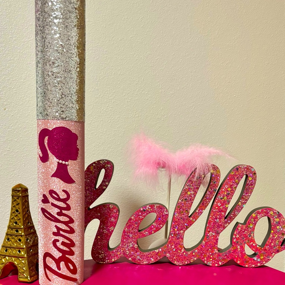 Huge 18" Barbie Lipgloss lip gloss storage container, cosmetics, vanity, decor